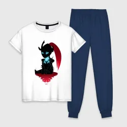 Женская пижама с белой футболкой хлопок Игрис