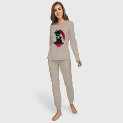Женская пижама с лонгсливом хлопок Игрис - фото 2
