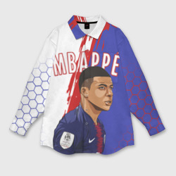 Мужская рубашка oversize 3D Килиан Мбаппе Kylian Mbappe