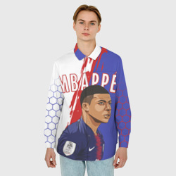 Мужская рубашка oversize 3D Килиан Мбаппе Kylian Mbappe - фото 2