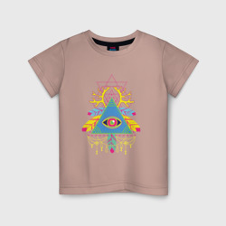 Детская футболка хлопок Пирамида психоделика
