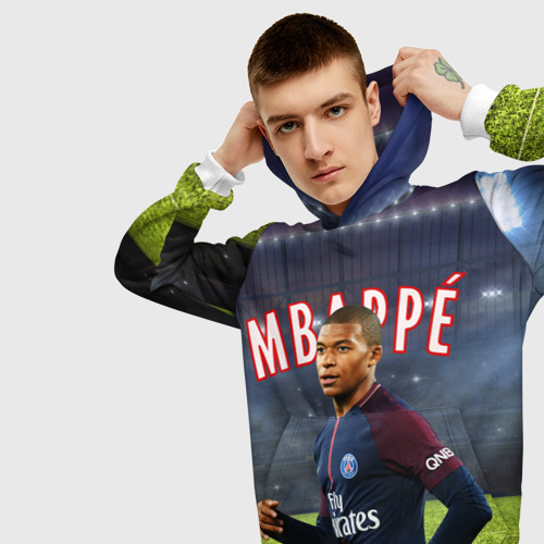 Мужская толстовка 3D Килиан Мбаппе Kylian Mbappe, цвет белый - фото 5