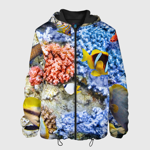 Мужская куртка 3D с принтом Морской мир, вид спереди #2