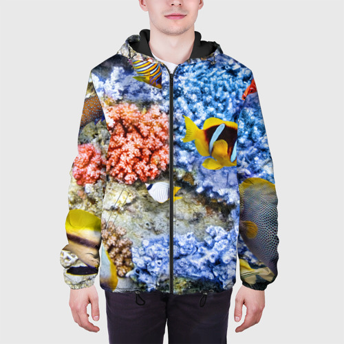 Мужская куртка 3D с принтом Морской мир, вид сбоку #3