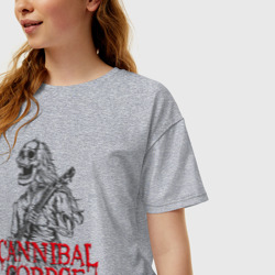 Женская футболка хлопок Oversize Cannibal Corpse Труп Канниба - фото 2