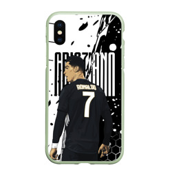 Чехол для iPhone XS Max матовый Криштиану Роналду Juventus