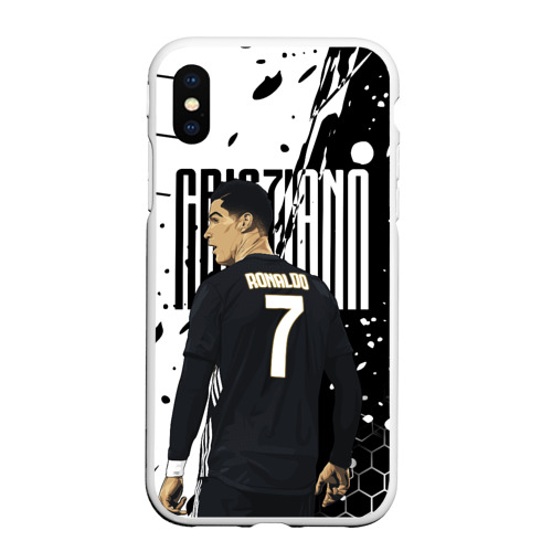 Чехол для iPhone XS Max матовый Криштиану Роналду Juventus