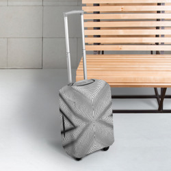 Чехол для чемодана 3D Линии иллюзия - фото 2