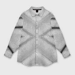 Мужская рубашка oversize 3D Линии иллюзия