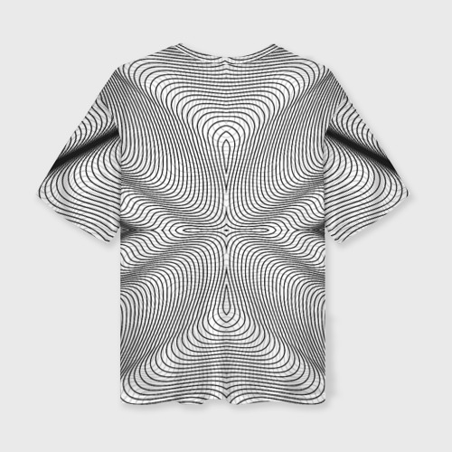 Женская футболка oversize 3D Линии иллюзия, цвет 3D печать - фото 2