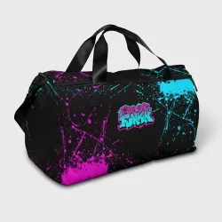 Сумка спортивная 3D Friday night Funkin neon неоновые брызги краски
