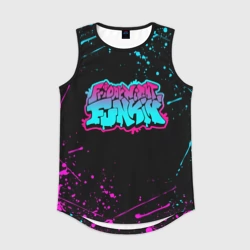 Мужская спортивная майка 3D Friday night Funkin neon неоновые брызги краски