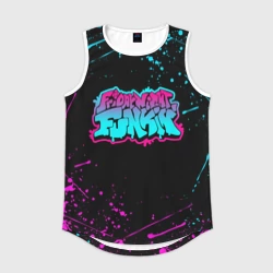 Мужская спортивная майка 3D Friday night Funkin neon неоновые брызги краски