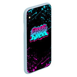 Чехол для iPhone XS Max матовый Friday night Funkin neon неоновые брызги краски - фото 2