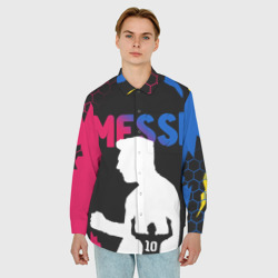 Мужская рубашка oversize 3D Лионель Месси Lionel Messi - фото 2