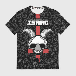 Мужская футболка 3D The Binding of Isaac - horned skull