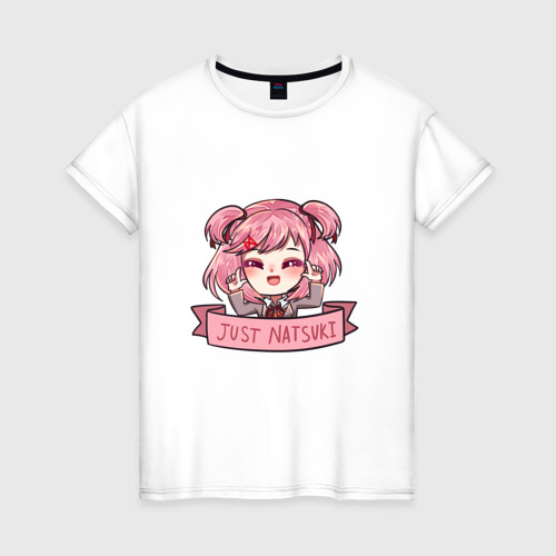 Женская футболка из хлопка с принтом Sweet Natsuki, вид спереди №1