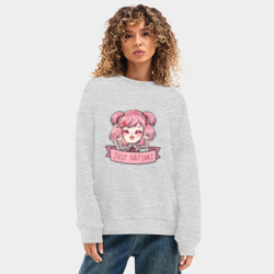Женский свитшот oversize без начеса хлопок Sweet Natsuki - фото 2