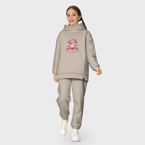 Детский костюм хлопок Oversize Sweet Natsuki, цвет миндальный - фото 5