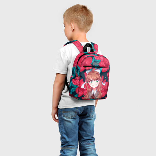 Детский рюкзак 3D с принтом Моника в цветах, фото на моделе #1