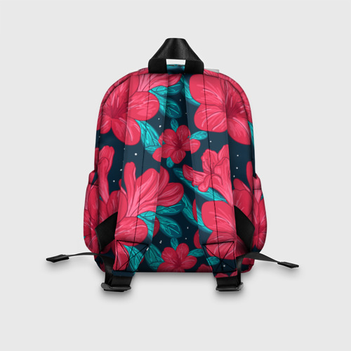 Детский рюкзак 3D с принтом Моника в цветах, вид сзади #2