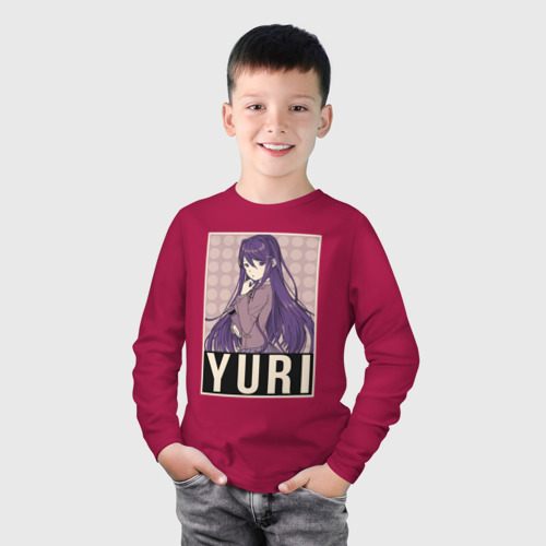 Детский лонгслив хлопок Yuri, цвет маджента - фото 3