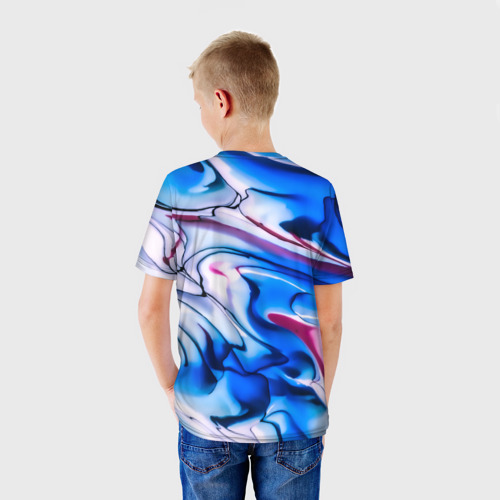 Детская футболка 3D Тай дай океан чернил, цвет 3D печать - фото 4