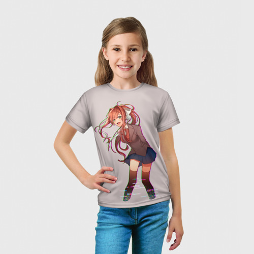 Детская футболка 3D Cyber Monika, цвет 3D печать - фото 5