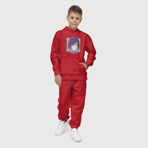 Детский костюм с толстовкой хлопок Юри, цвет красный - фото 3