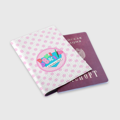 Обложка для паспорта матовая кожа Doki doki literature club logo, цвет фиолетовый - фото 3