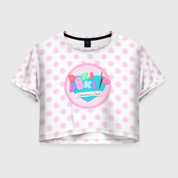 Женская футболка Crop-top 3D Doki doki literature club logo