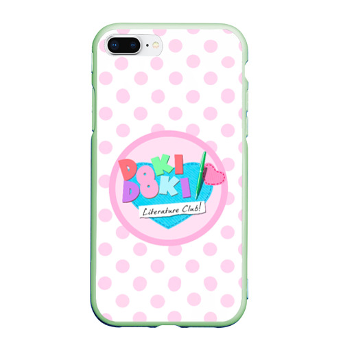 Чехол для iPhone 7Plus/8 Plus матовый Doki doki literature club logo, цвет салатовый