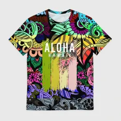 Мужская футболка 3D Алоха Гавайи aloha Hawaii