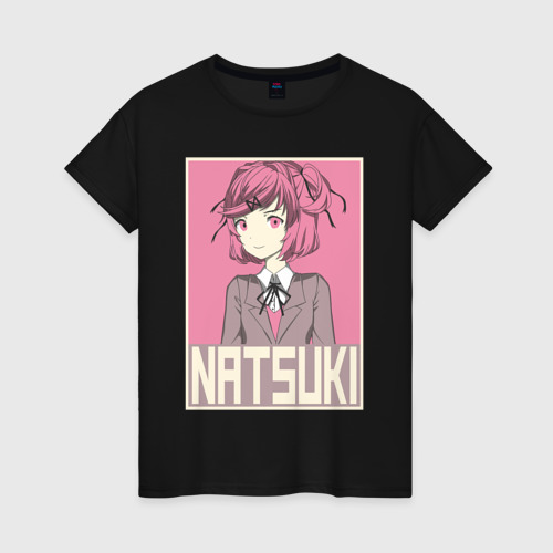 Женская футболка хлопок Натсуки из Доки-доки, цвет черный