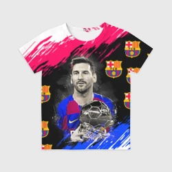 Детская футболка 3D Лионель Месси Барселона