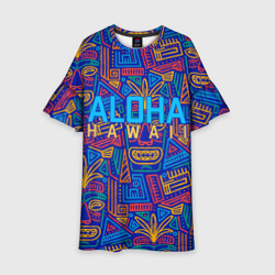 Детское платье 3D Aloha Hawaii алоха Гавайи