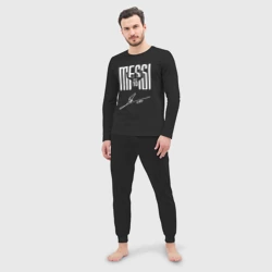 Мужская пижама с лонгсливом хлопок Лионель Месси автограф - фото 2