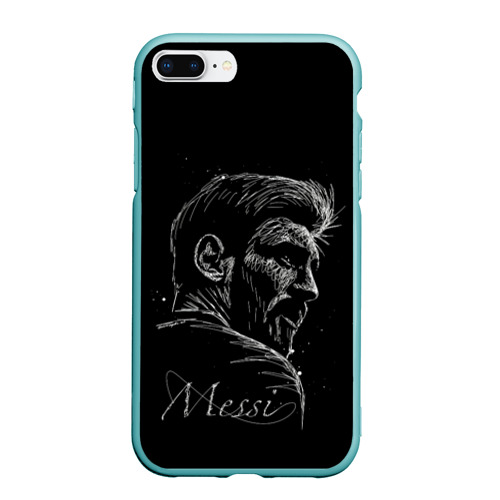 Чехол для iPhone 7Plus/8 Plus матовый Лионель Месси Lionel Messi, цвет мятный