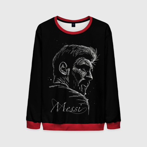 Мужской свитшот 3D Лионель Месси Lionel Messi, цвет красный