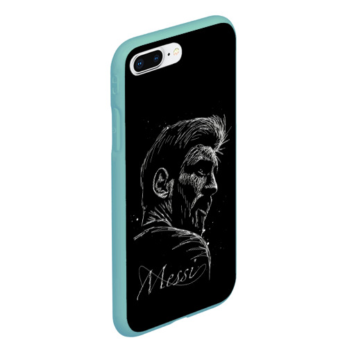 Чехол для iPhone 7Plus/8 Plus матовый Лионель Месси Lionel Messi, цвет мятный - фото 3