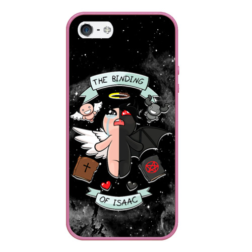 Чехол для iPhone 5/5S матовый Sides of Isaac, цвет малиновый