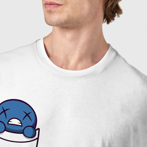 Мужская футболка хлопок Blind Isaac art, цвет белый - фото 6