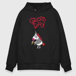 Мужское худи Oversize хлопок Green Day Unicorn