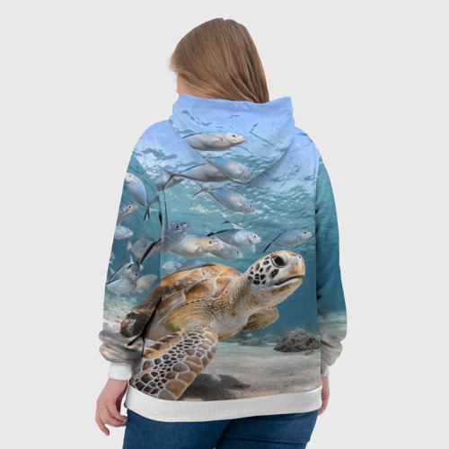 Женская толстовка 3D Морская черепаха, цвет 3D печать - фото 7