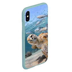 Чехол для iPhone XS Max матовый Морская черепаха - фото 2