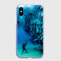 Чехол для iPhone XS Max матовый Фото дайвинг