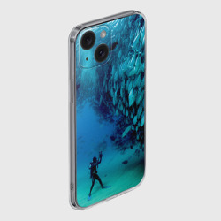 Чехол для iPhone 15 силиконовый с защитой камеры Фото дайвинг - фото 2