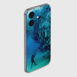 Чехол для iPhone 16 силиконовый с защитой камеры Фото дайвинг - фото 2