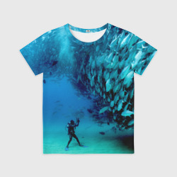 Детская футболка 3D Фото дайвинг
