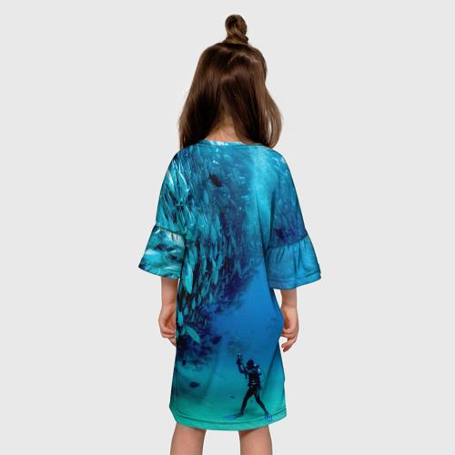 Детское платье 3D Фото дайвинг, цвет 3D печать - фото 5